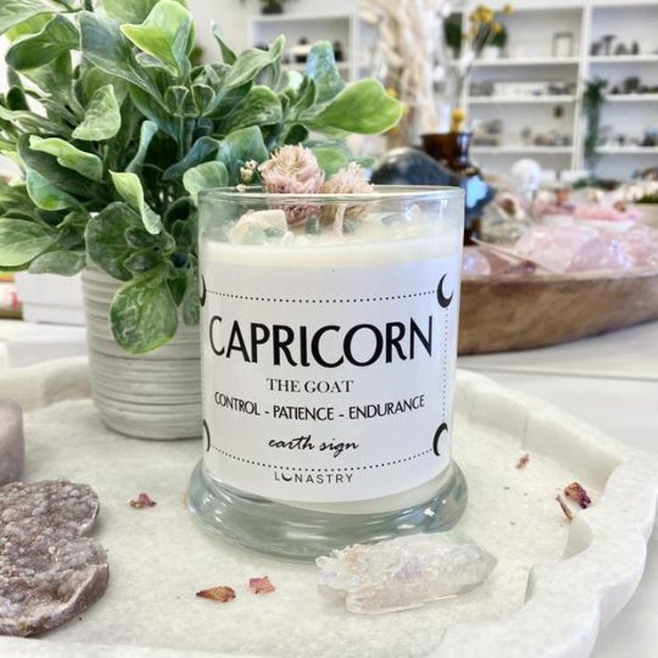 Zodiac Crystal Embellished Candle