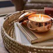 Thymes Simmered Cider Copper Pot 3-Wick Candle